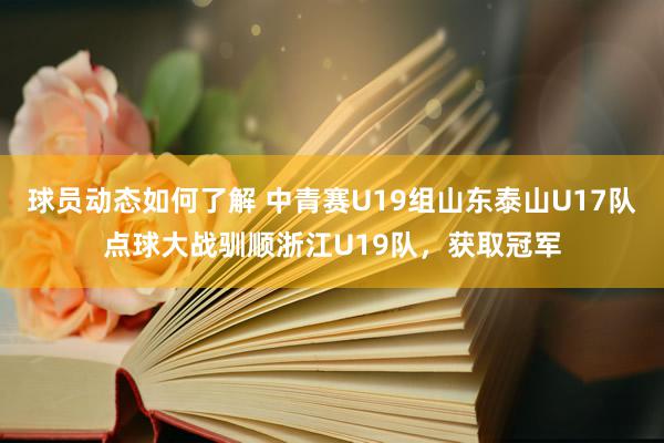 球员动态如何了解 中青赛U19组山东泰山U17队点球大战驯顺浙江U19队，获取冠军