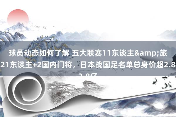 球员动态如何了解 五大联赛11东谈主&旅欧21东谈主+2国内门将，日本战国足名单总身价超2.8亿