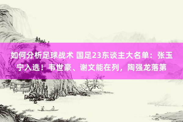 如何分析足球战术 国足23东谈主大名单：张玉宁入选！韦世豪、谢文能在列，陶强龙落第