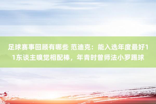 足球赛事回顾有哪些 范迪克：能入选年度最好11东谈主嗅觉相配棒，年青时曾师法小罗踢球