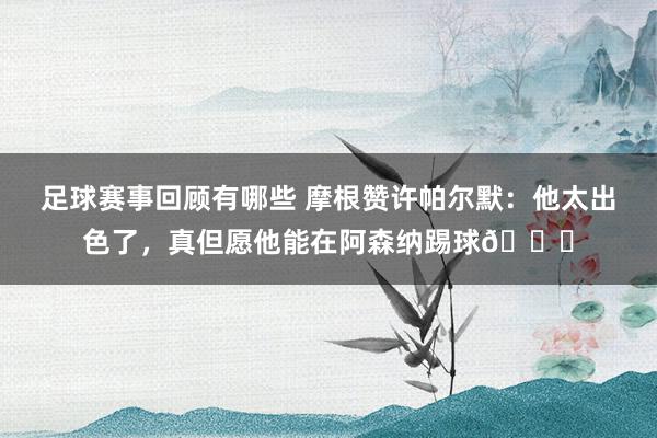 足球赛事回顾有哪些 摩根赞许帕尔默：他太出色了，真但愿他能在阿森纳踢球👍