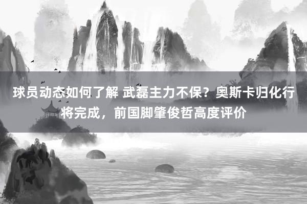 球员动态如何了解 武磊主力不保？奥斯卡归化行将完成，前国脚肇俊哲高度评价